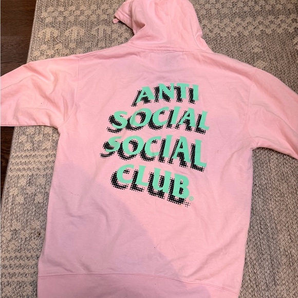 Anti Social Social Club Light Pink Hoodie - Picture 3 of 4